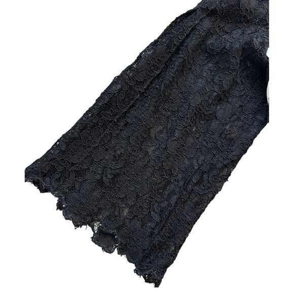 Vintage Obsedia Womens Black & White Lace Jacket With Embroidered Stars - Picture 7 of 10